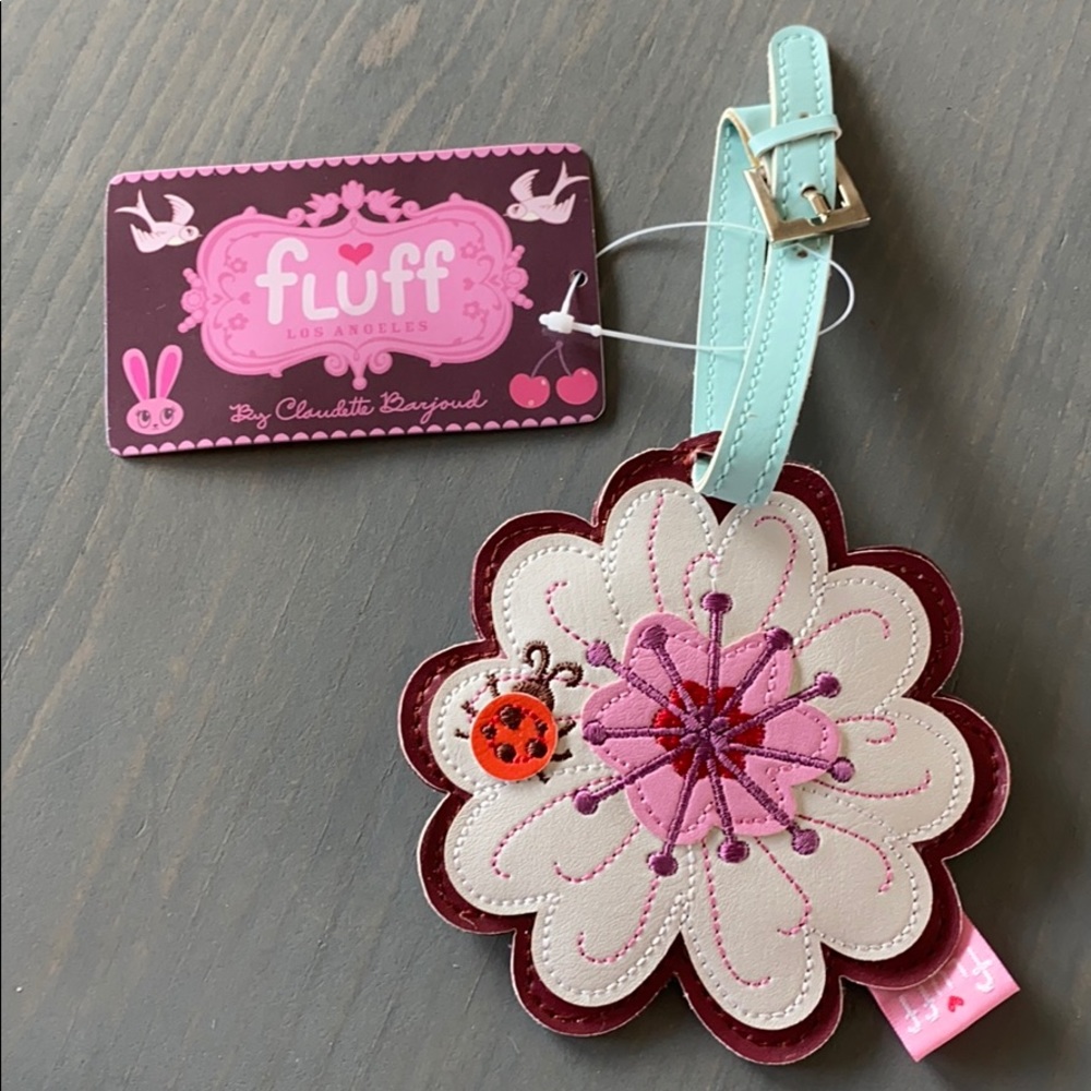 Fluff flower 🌸 ladybug 🐞 brand new luggage tag.